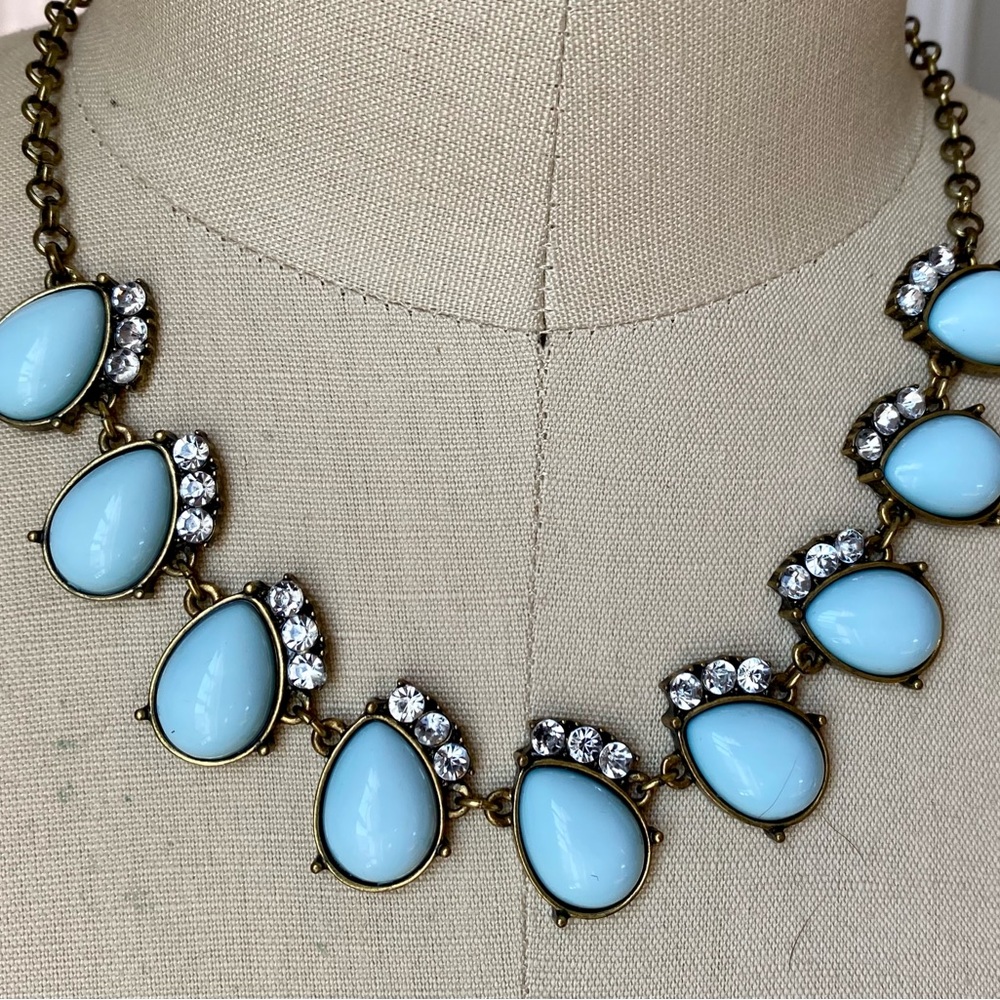 Vintage Baby blue Costume Necklace